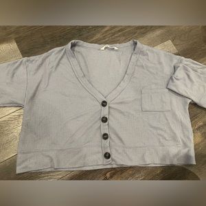 Buttoned Cropped Sweater